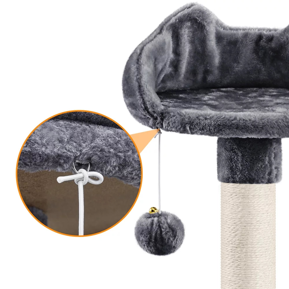 Dark Gray Cat Tree with Condos K1211