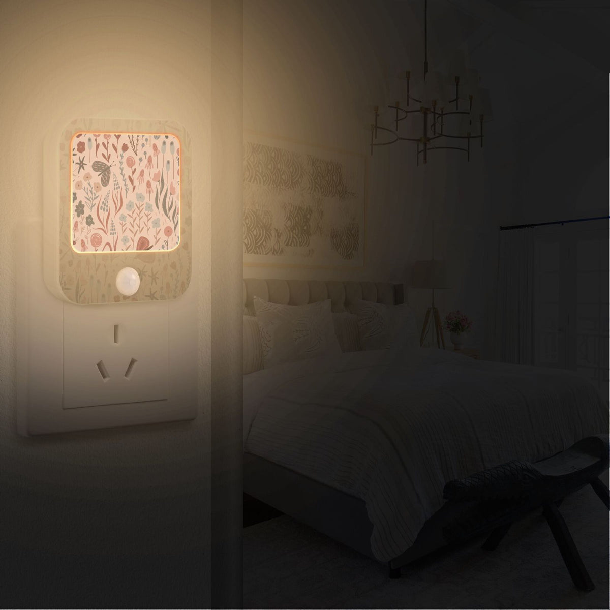 2 Pack LED Motion Sensor Night Light Plug into Wall H26258