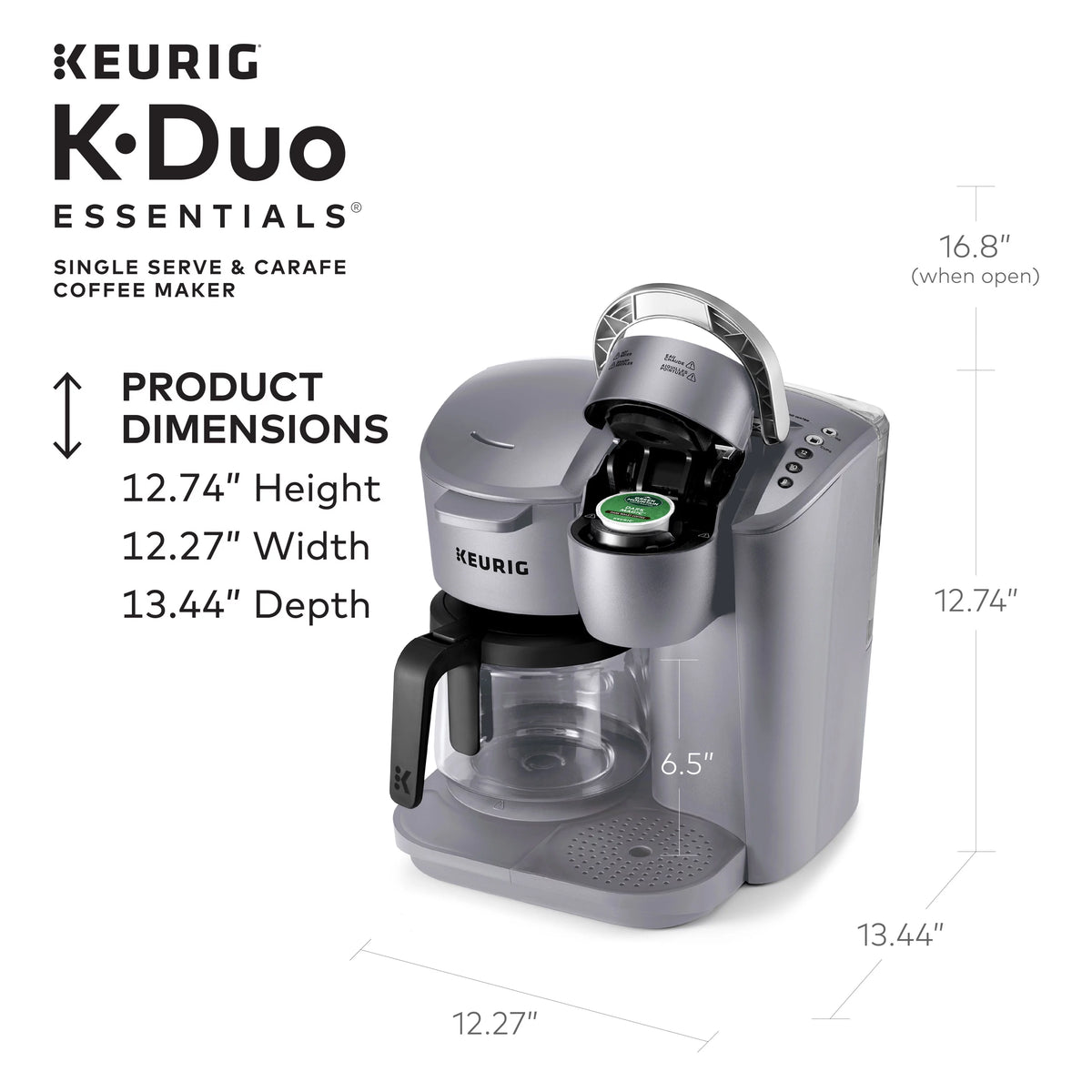 Black Single-Serve K-Cup Pod Coffee Maker A16841