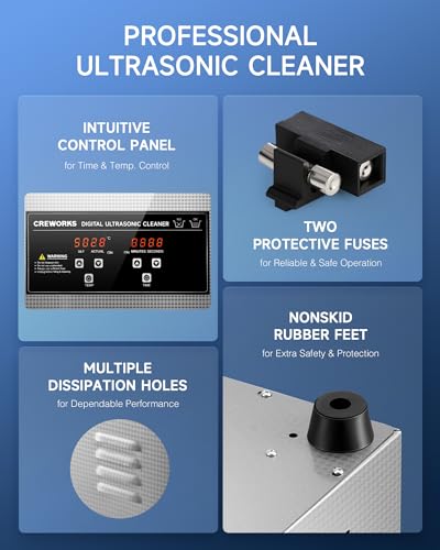 10L Digital Ultrasonic Cleaning Machine with Heater & Timer G468108