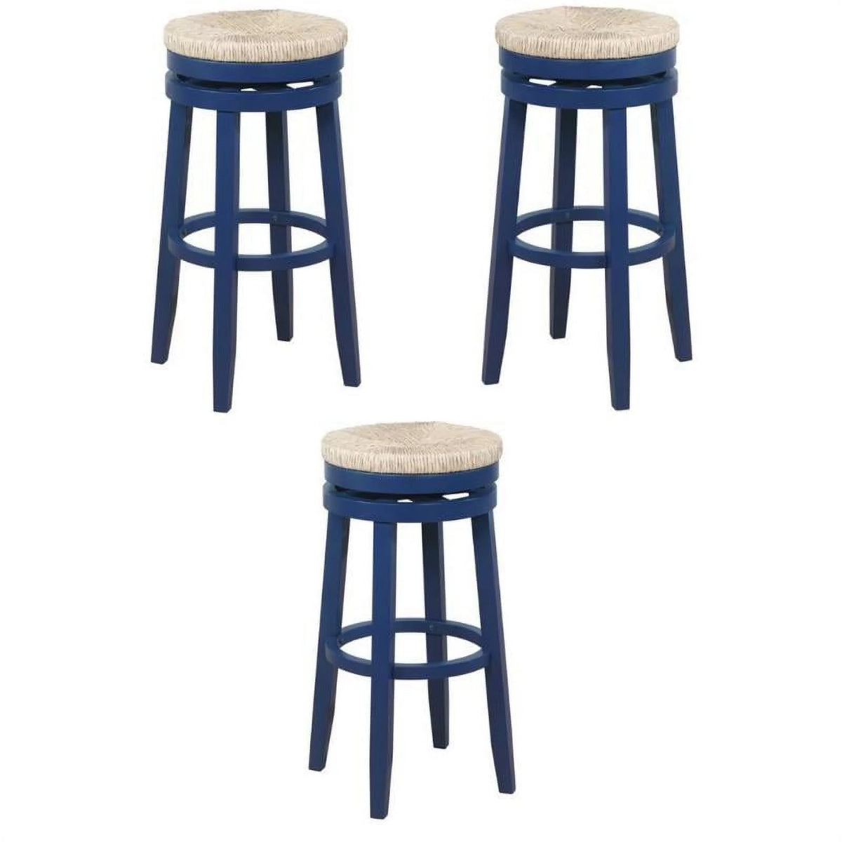 31" Wood Swivel Barstool Set of 3 N78627
