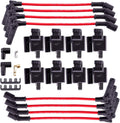 Ignition Coil with Spark Plug Wires Compatible with Chevy Cadillac GMC (Pack of 8) S245415