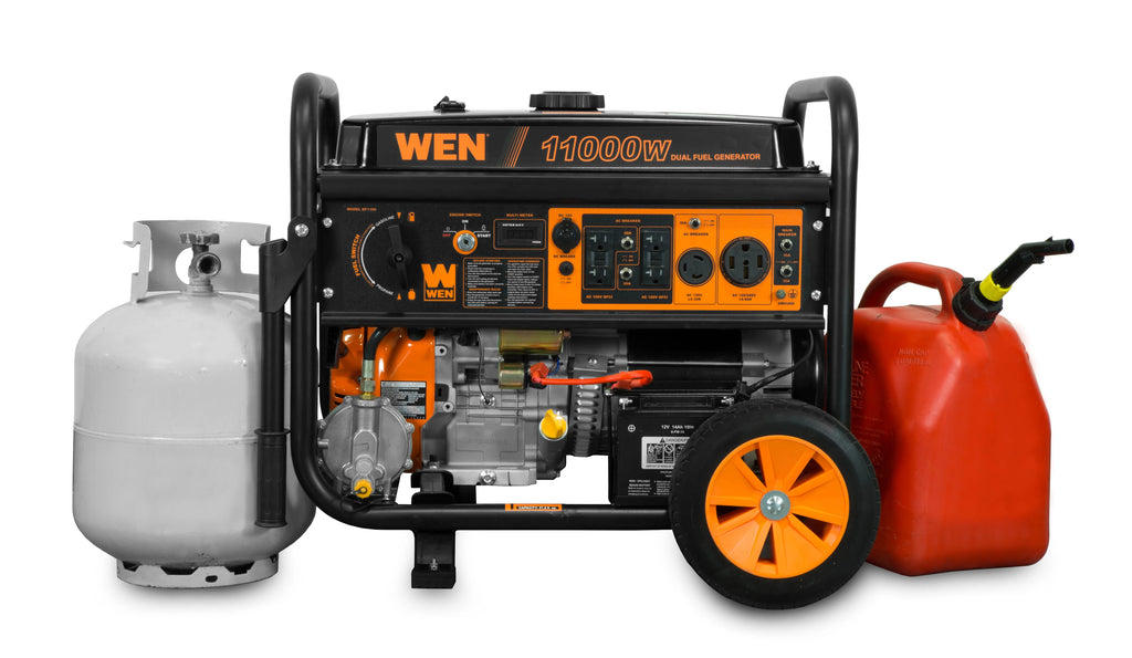 11,000-Watt Dual Fuel Portable Generator with Wheel Kit and Electric Start K42613