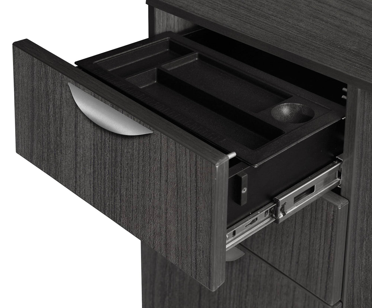 Cherry Single Pedestal U-Desk H443
