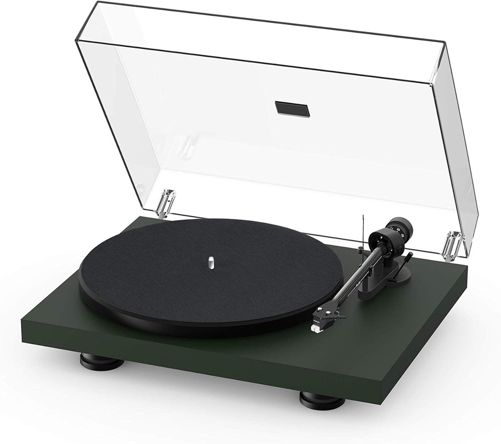 High Gloss White Turntable with Carbon Fiber Tonearm T335