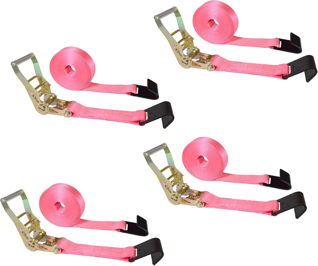 2” x 30’ Yellow Ratchet Straps (8 Pack) Y340016