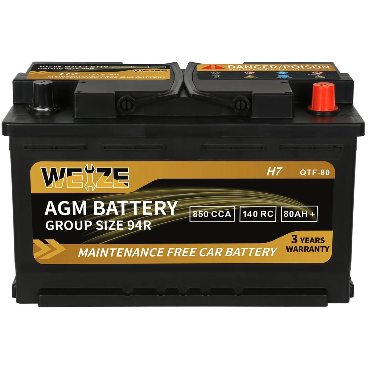 12v 80ah 850CCA Automotive Battery V685