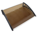 30"*40" Polycarbonate Awning Dark Brown M47658